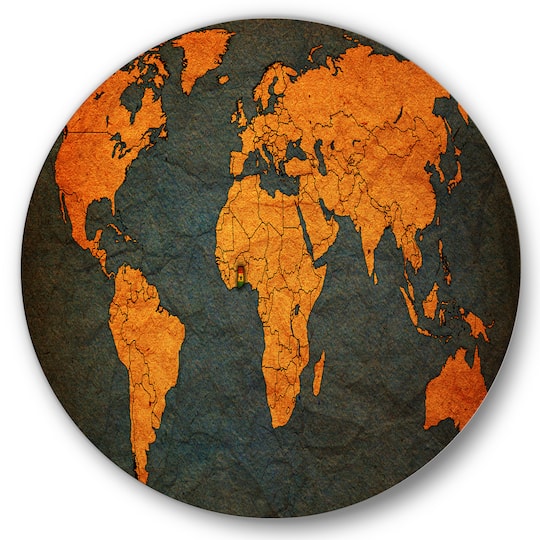 Designart - Ancient Map of The World Africa
